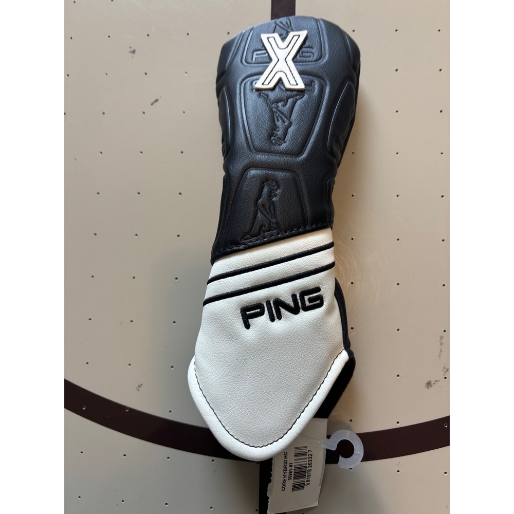 Ping Core Hybrid Headcover Black White SyntheticLeather Golf Club Cover 35961-01